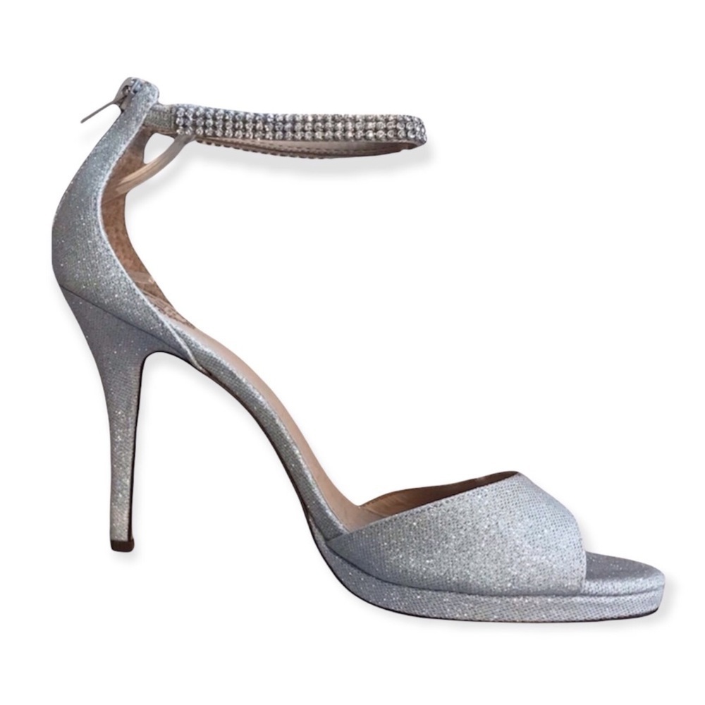 I. Miller Open Toe Rhinestone Ankle Pump